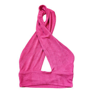 Beginning Boutique Size 10 Pink Cross Neck Top